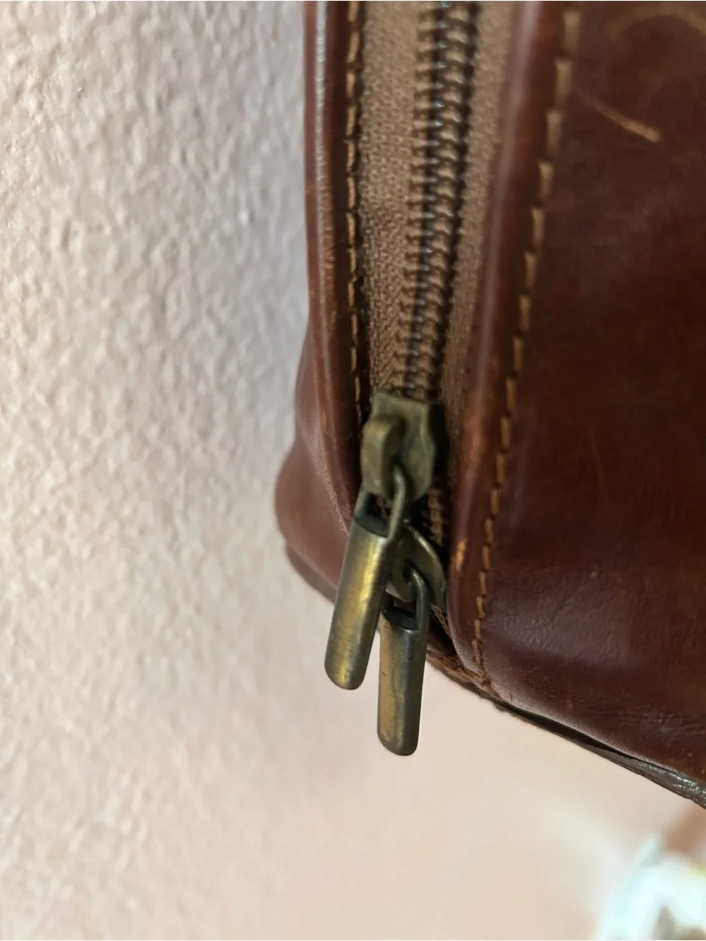 VTG 90s Chiaroscuro Italian Leather East West Briefcase Shoulder Bag